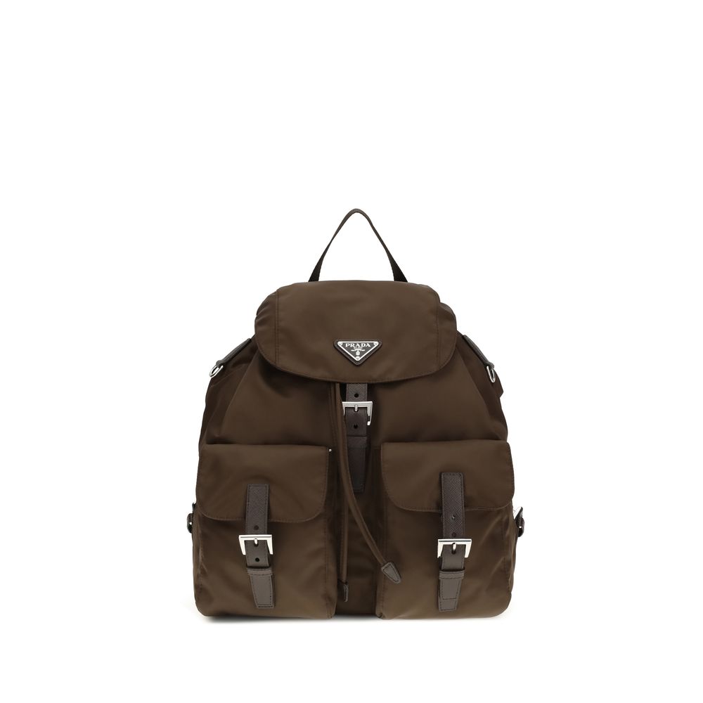 Prada Brauner Rucksack aus recyceltem Polyamid-1