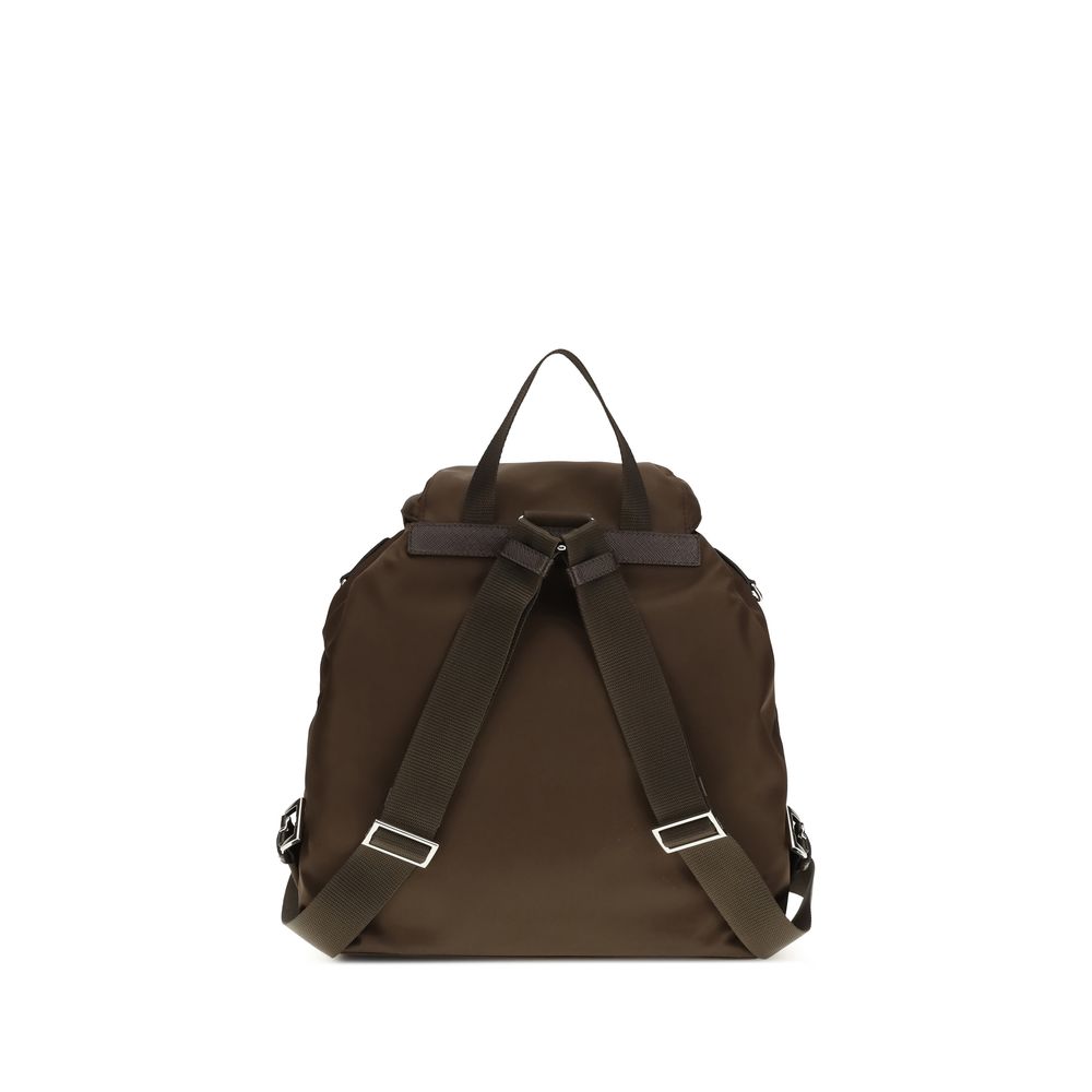 Prada Brauner Rucksack aus recyceltem Polyamid-2