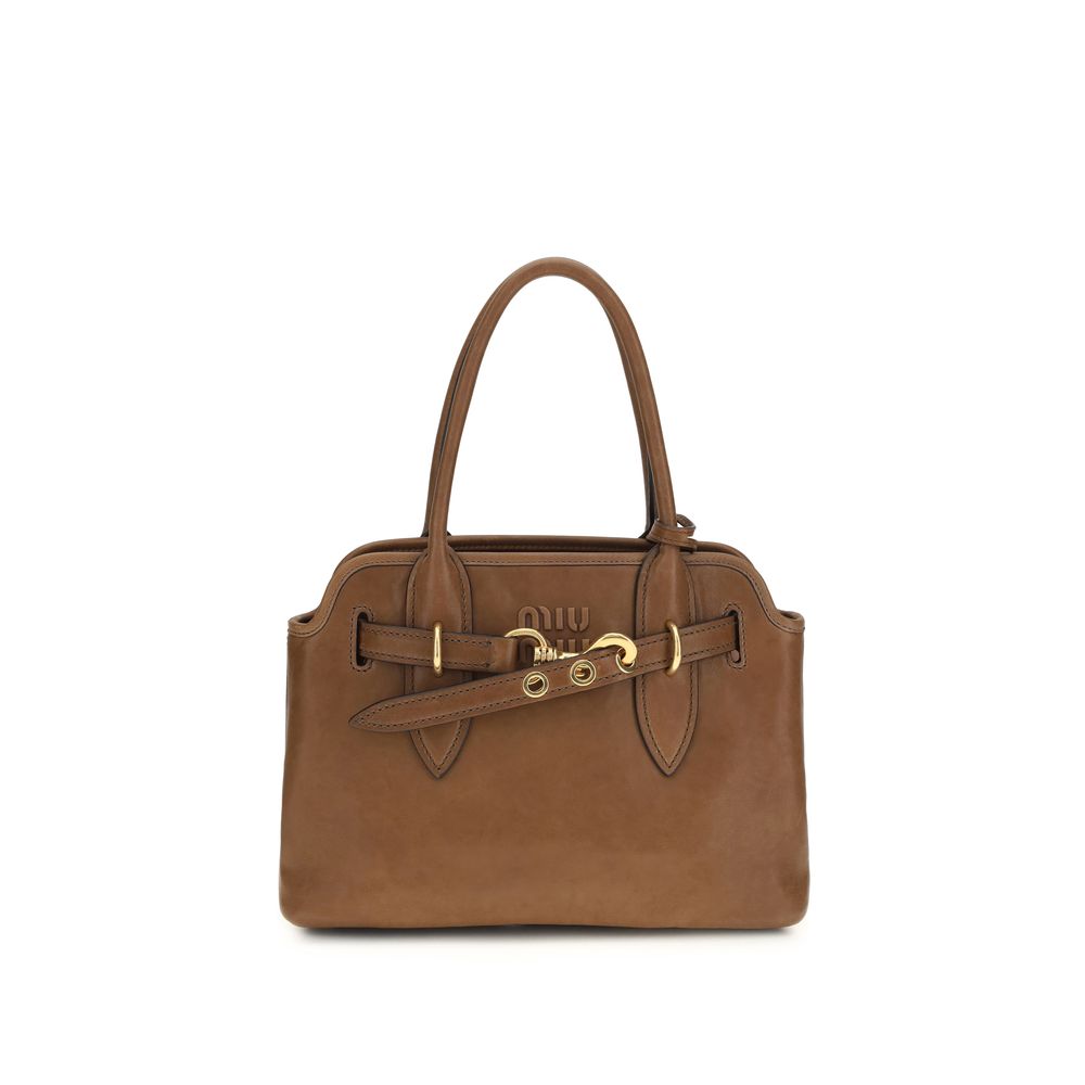 Miu Miu Schultertasche aus braunem Lammleder Ovis Aries Aries-1
