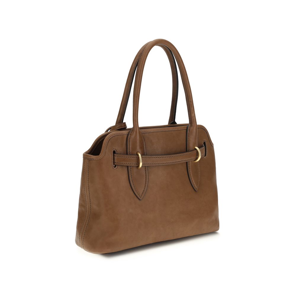 Miu Miu Schultertasche aus braunem Lammleder Ovis Aries Aries-3
