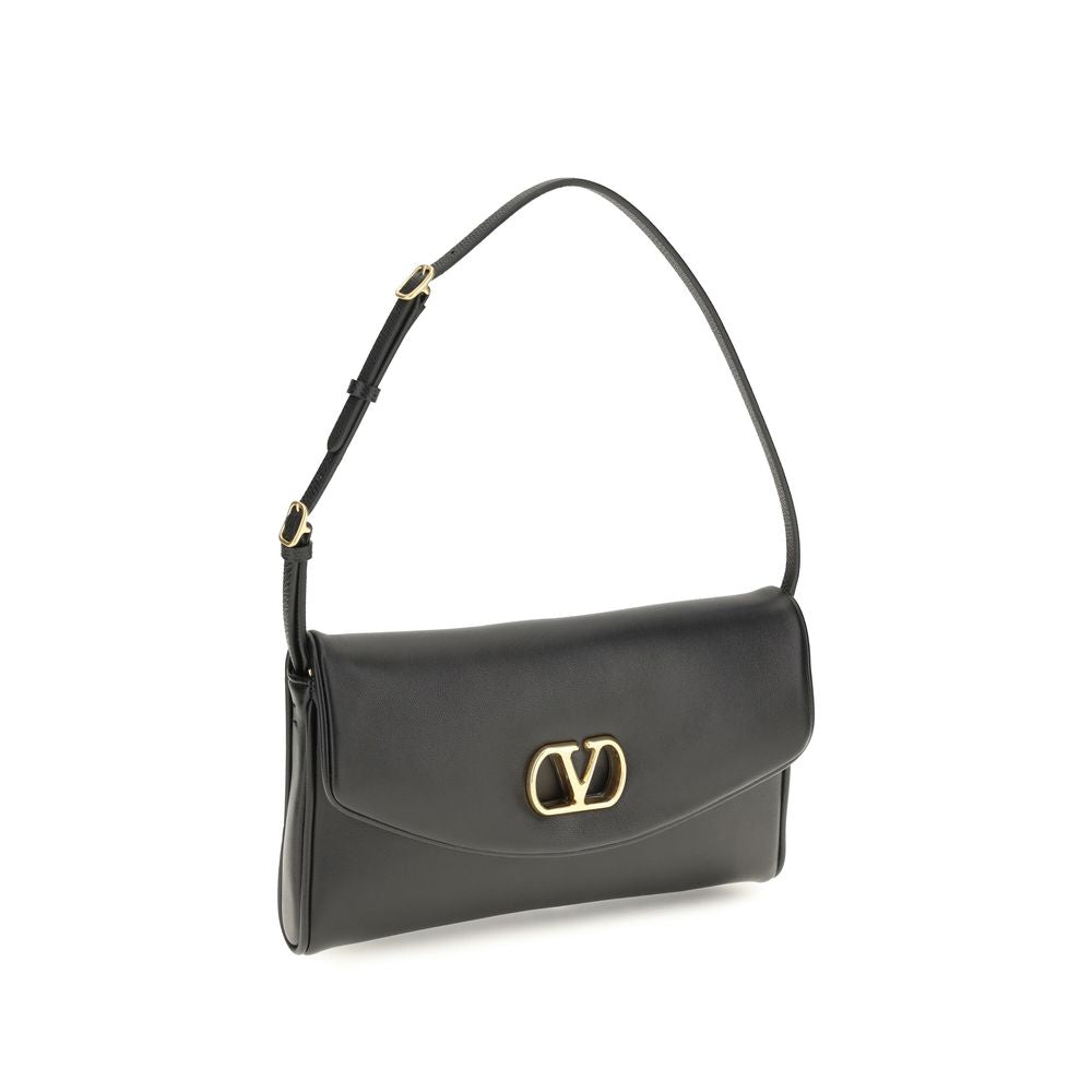 Valentino Garavani Braune Kalbsleder Bos Taurus Schultertasche-2