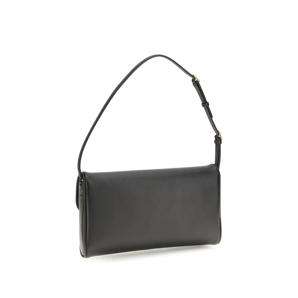 Valentino Garavani Braune Kalbsleder Bos Taurus Schultertasche-3