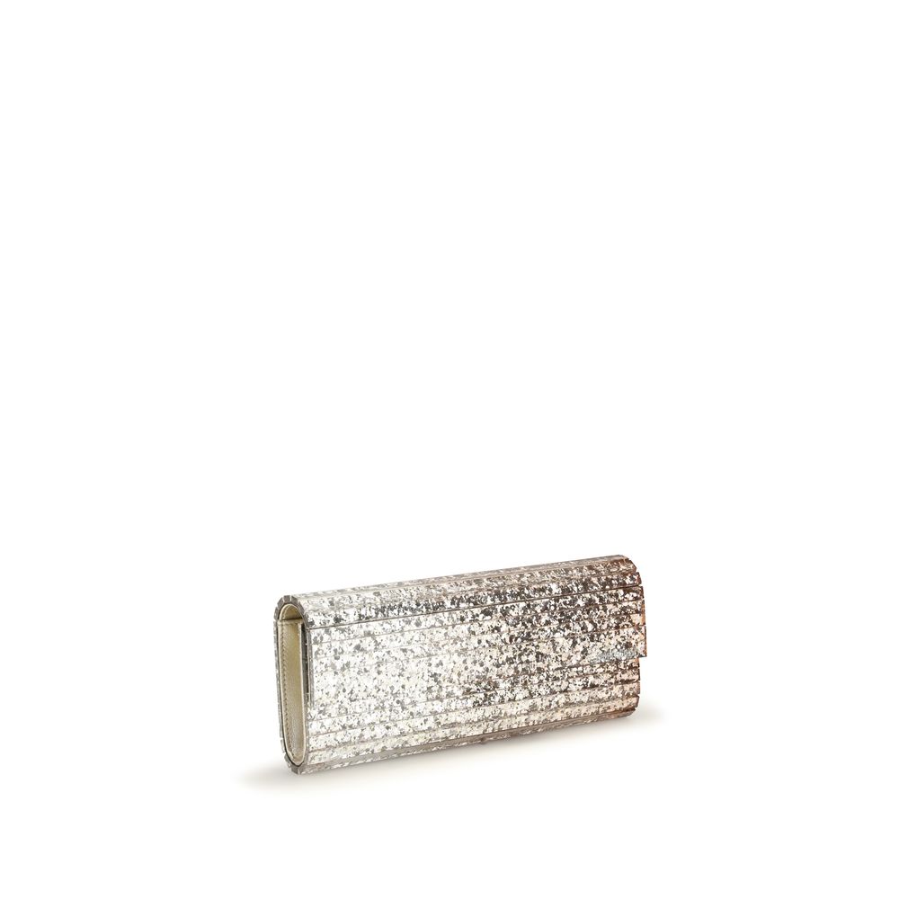 Jimmy Choo Goldfarbene Plexiglas-Clutch-2