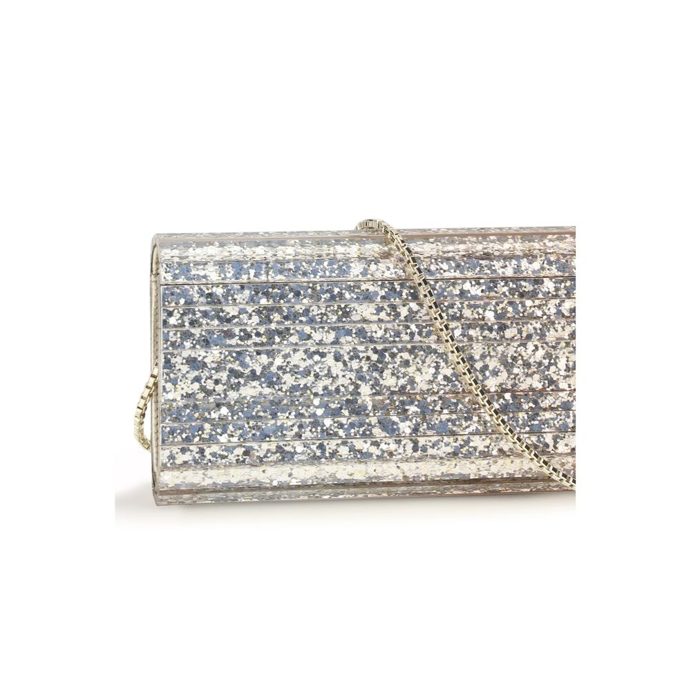 Jimmy Choo Goldfarbene Plexiglas-Clutch-4