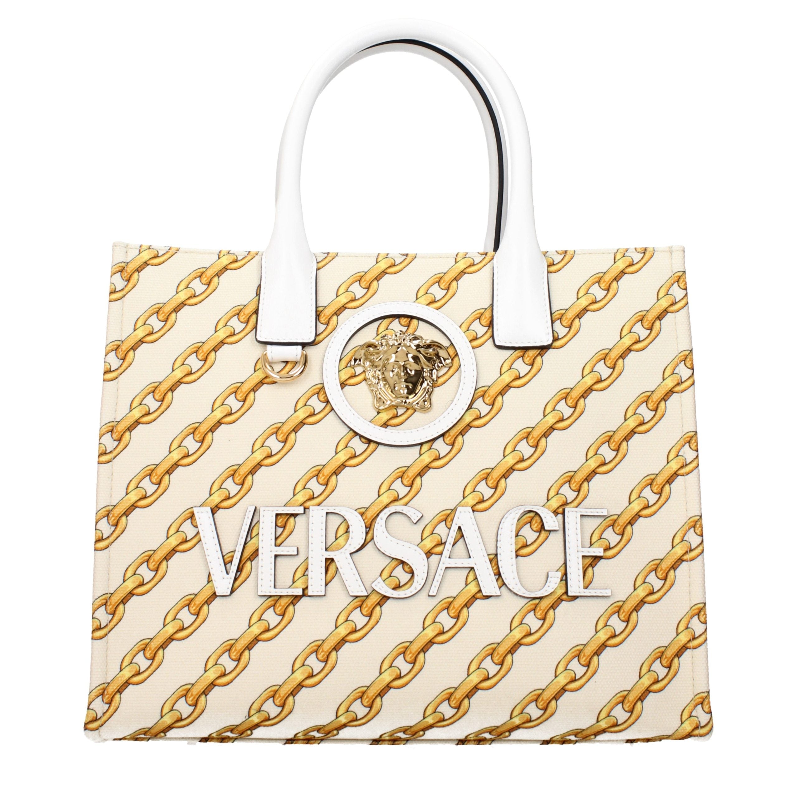 Versace Beige Stoff-Handtasche