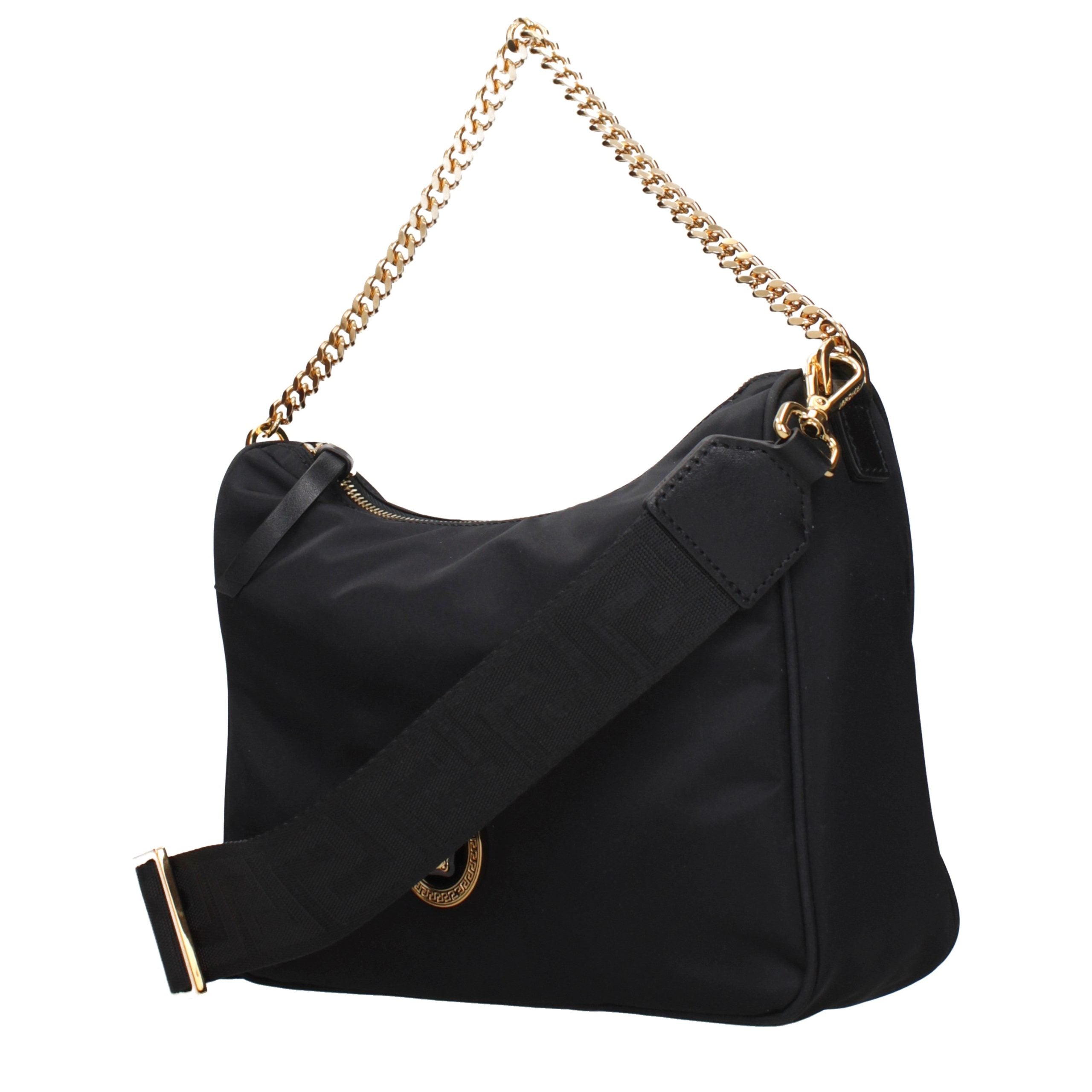 Versace Schwarze Stoffhandtasche-2