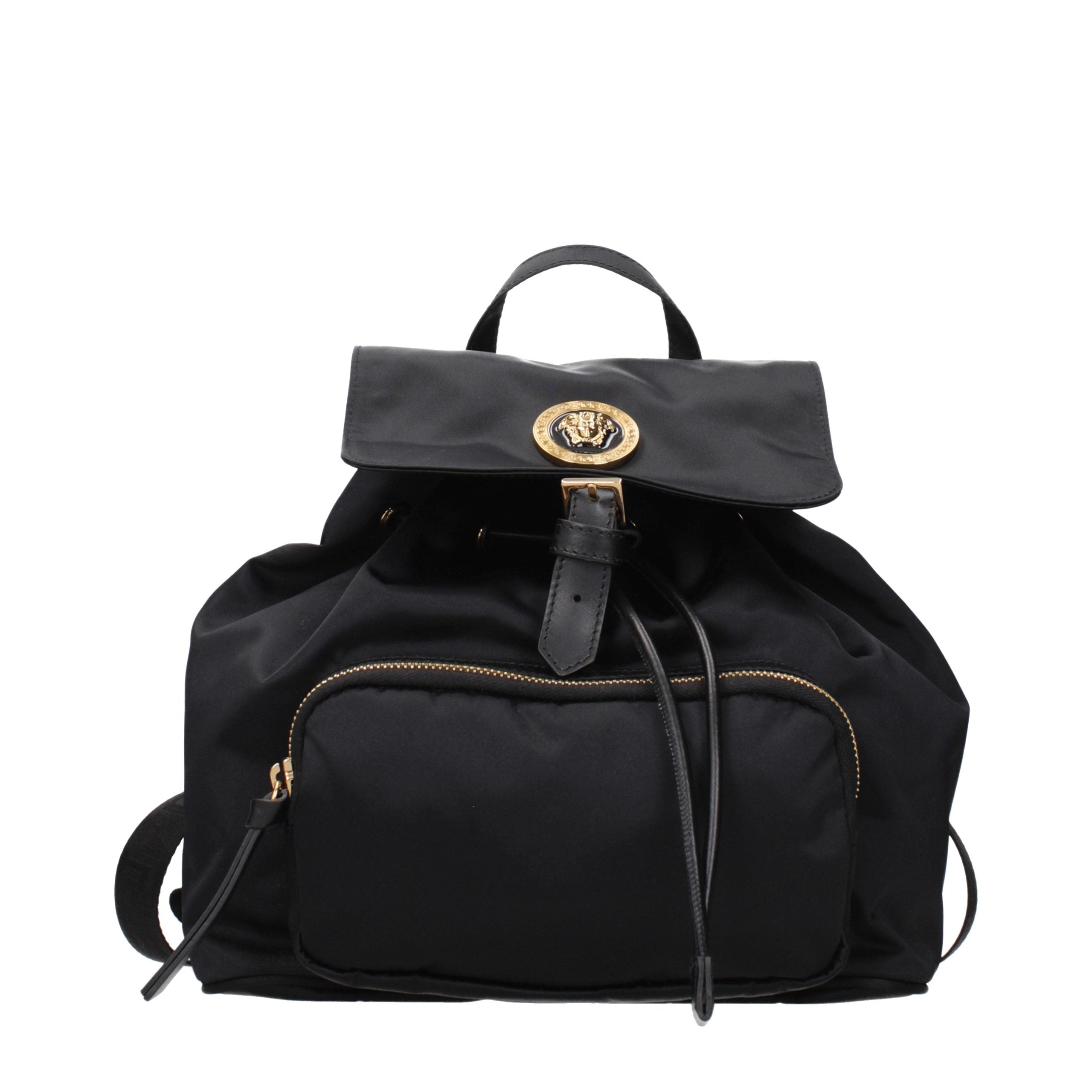 Versace Schwarzer Rucksack aus Stoff-1