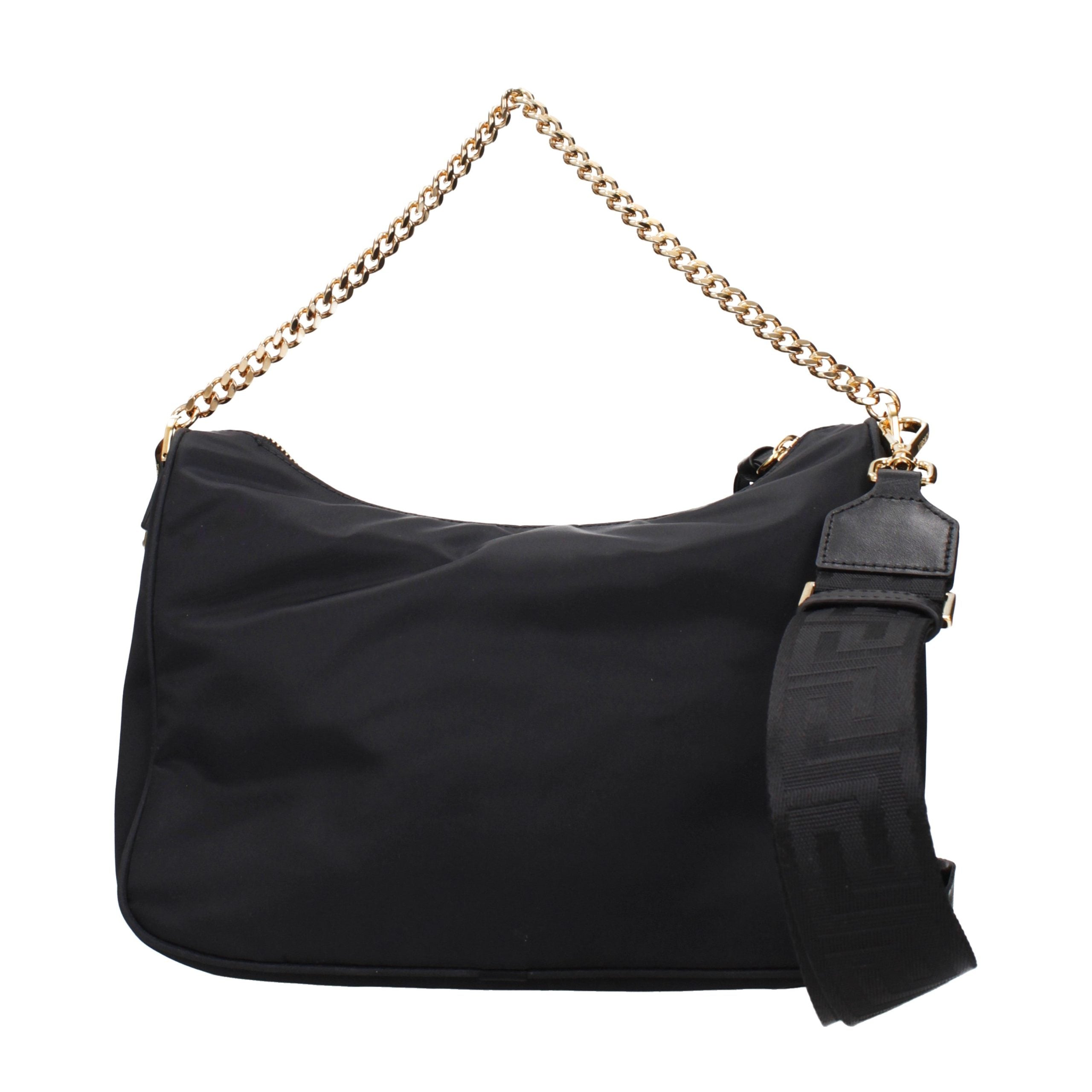 Versace Schwarze Stoffhandtasche-3