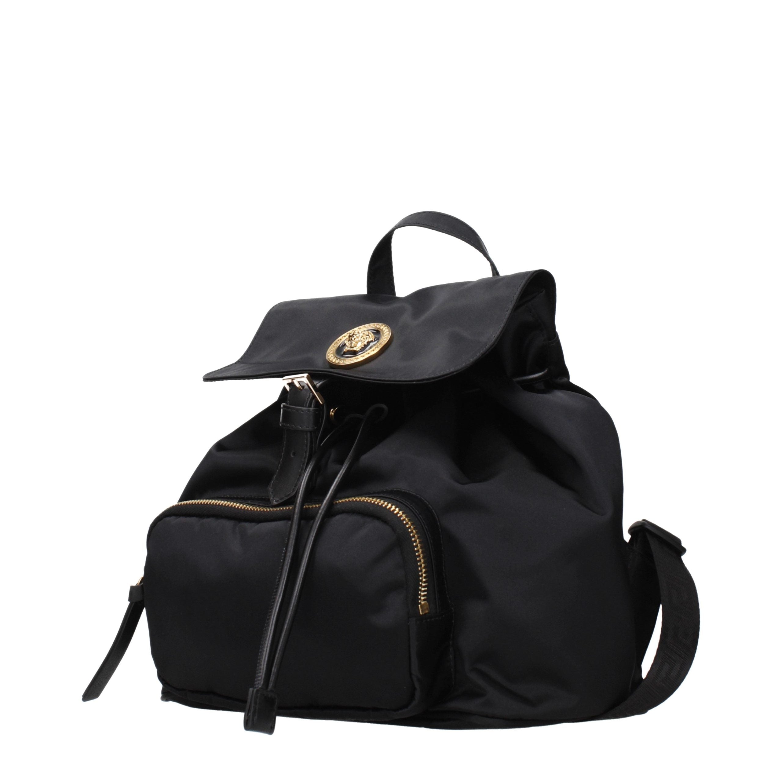 Versace Schwarzer Rucksack aus Stoff-2