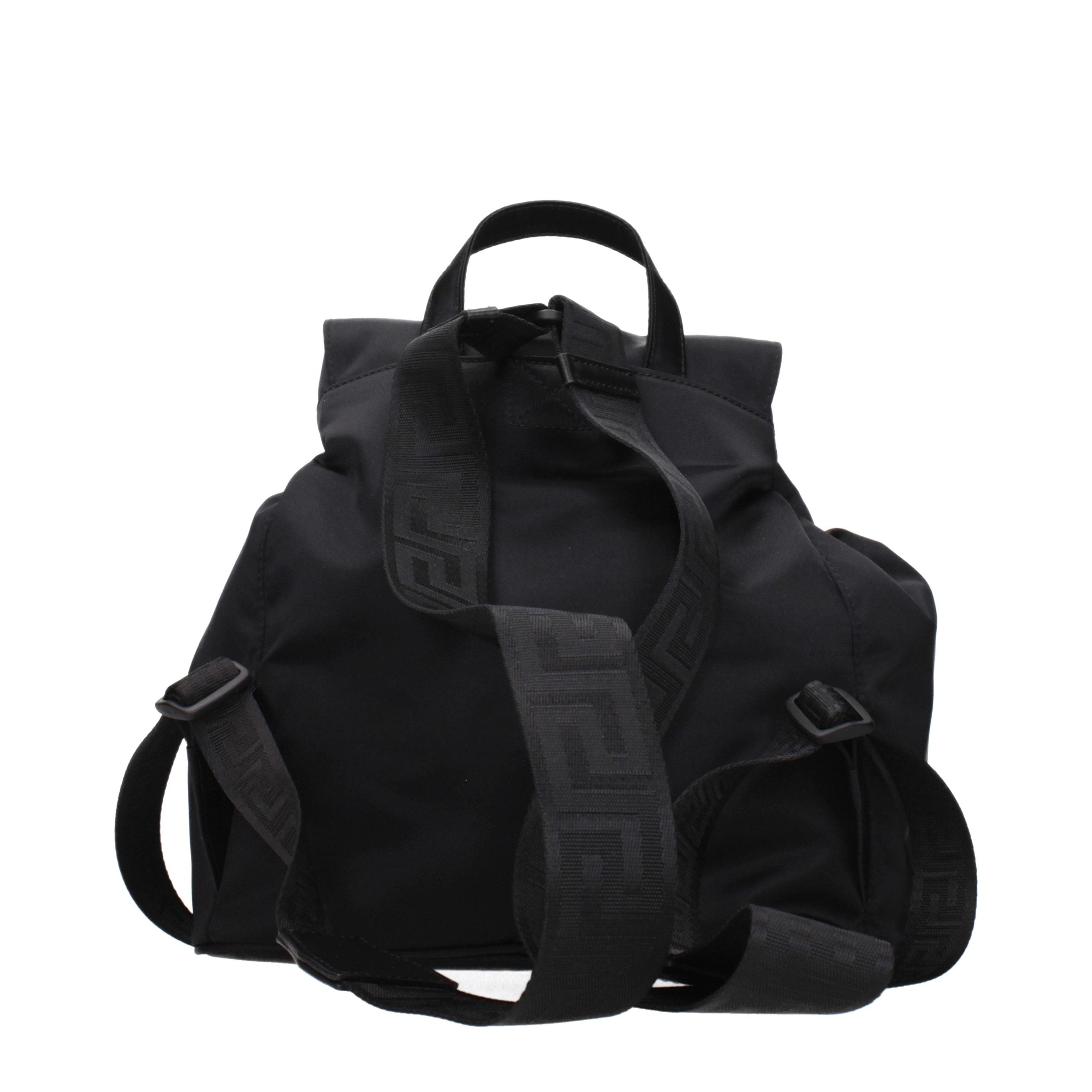 Versace Schwarzer Rucksack aus Stoff-3
