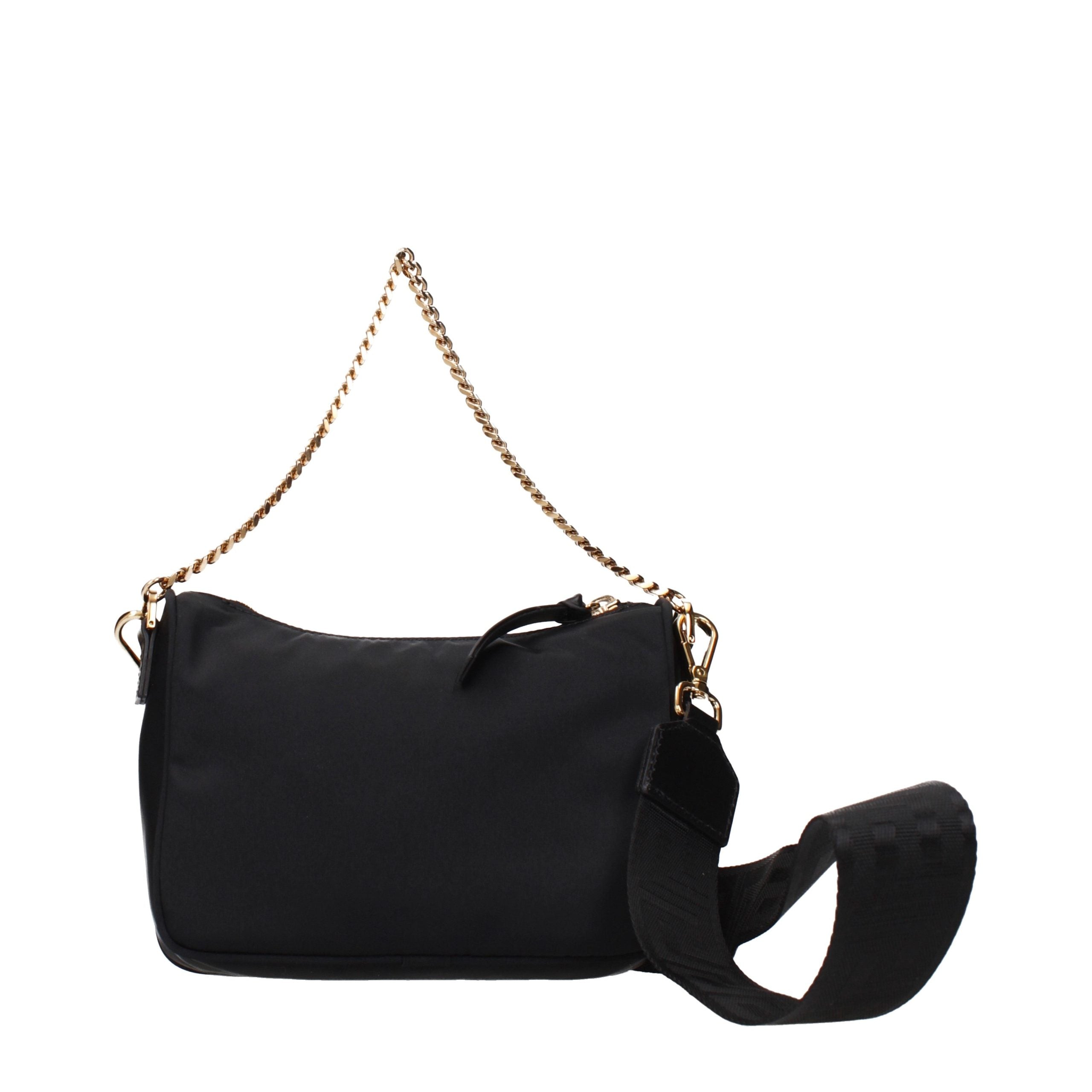 Versace Schwarze Stoffhandtasche-2