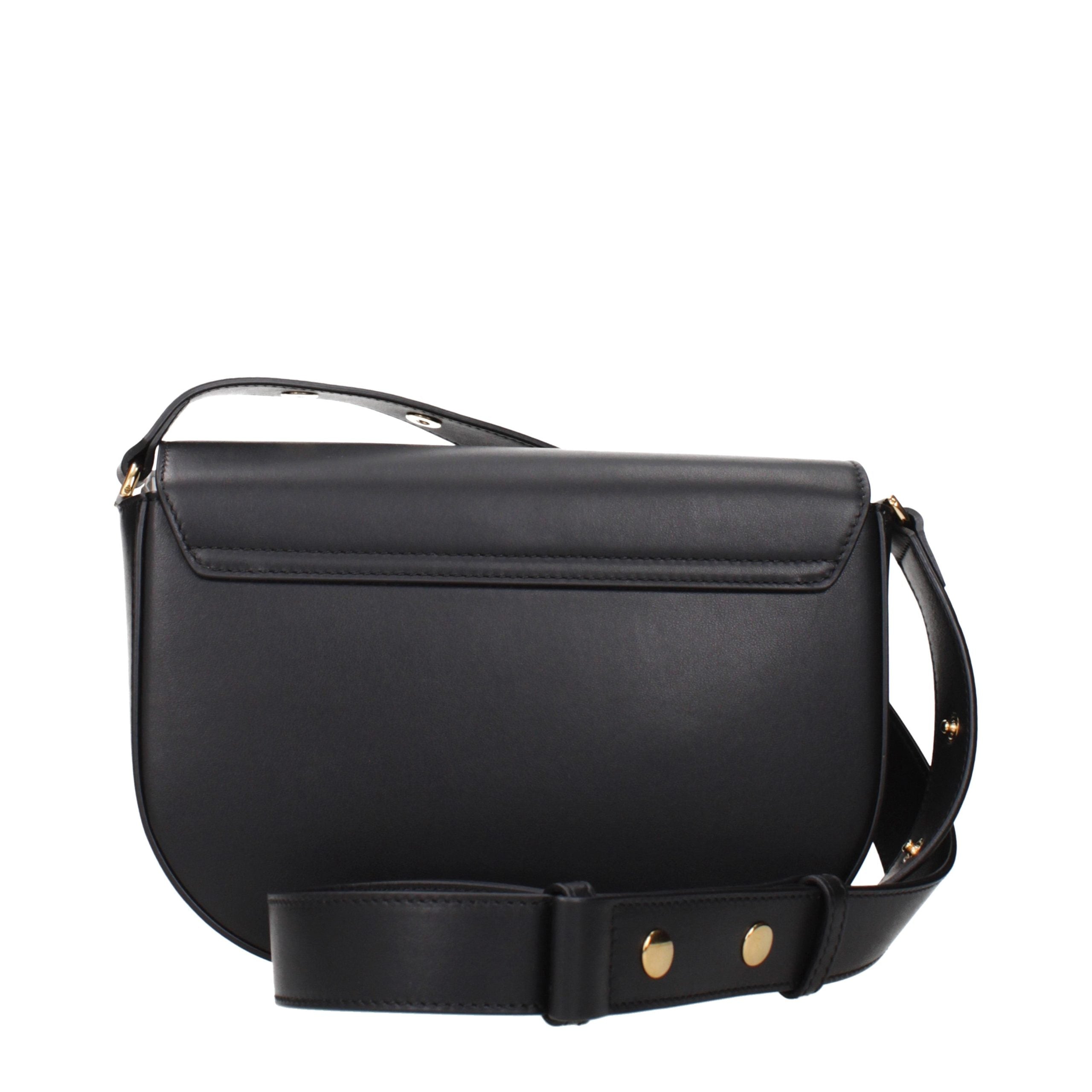 Versace Schwarze Leder Umhängetasche-4