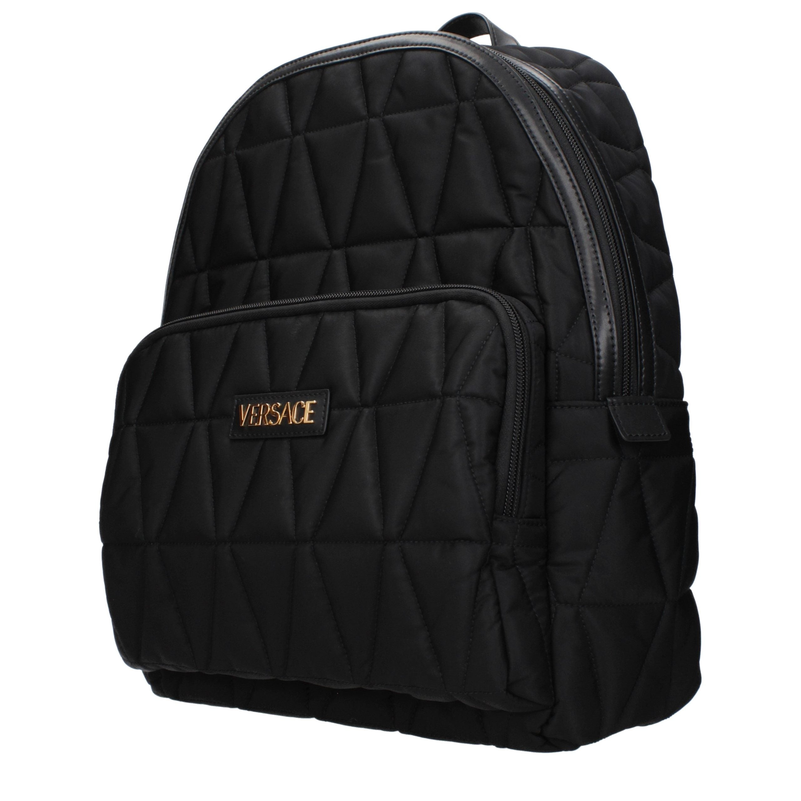 Versace Schwarzer Rucksack aus Stoff-2