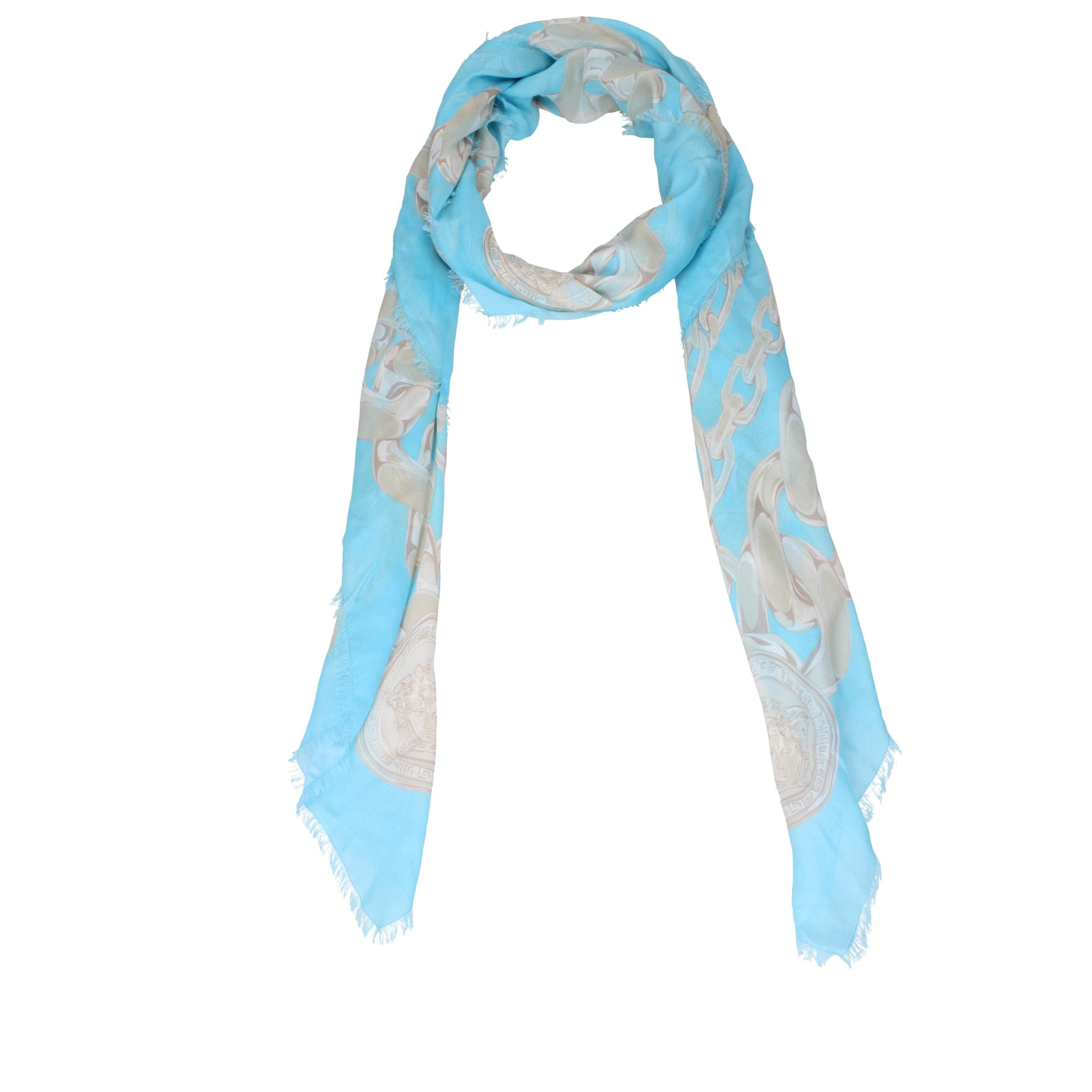 Versace Hellblauer Modal-Foulard-1