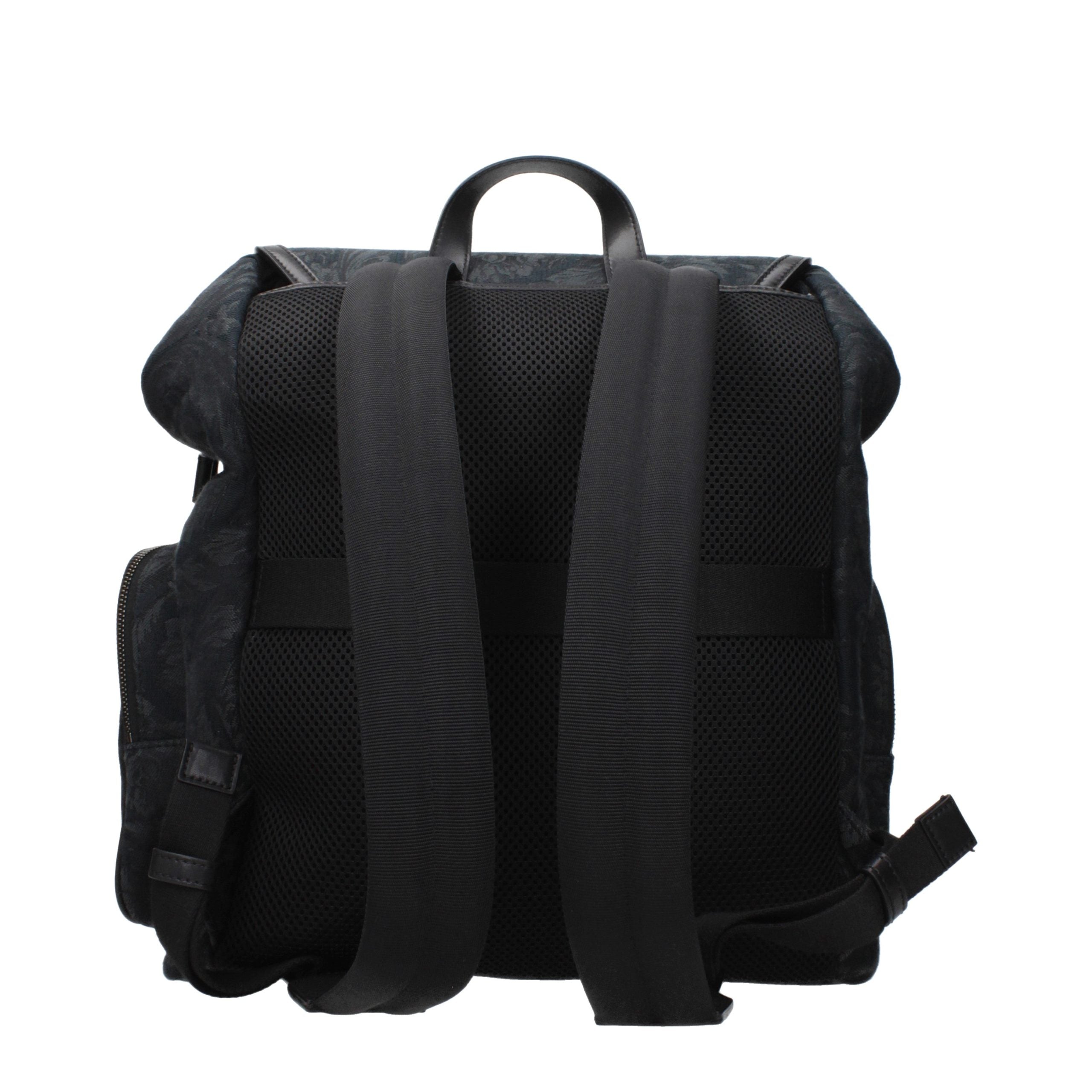 Versace Schwarzer Rucksack aus Stoff-3