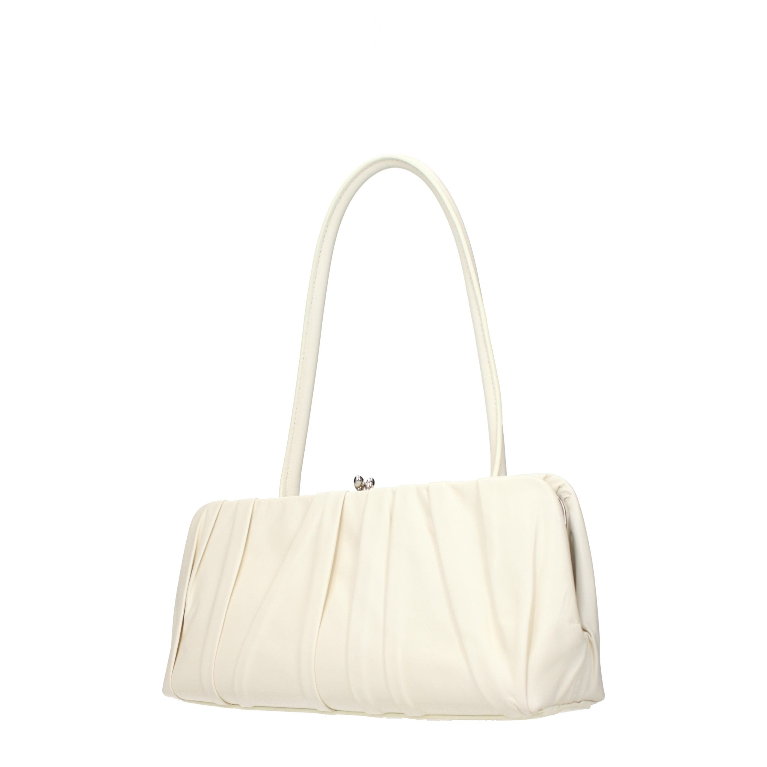Jil Sander Weiße Leder Schultertasche-2