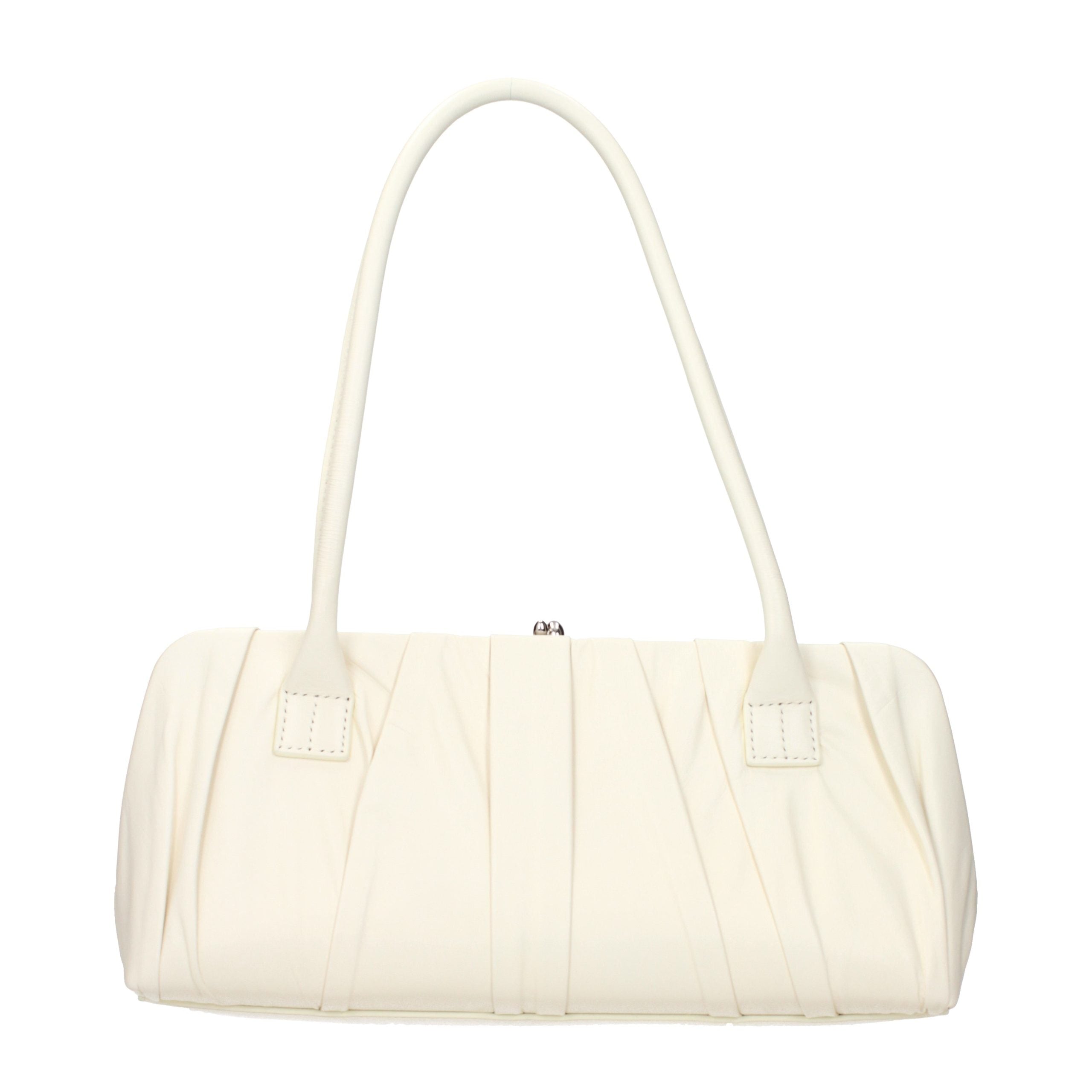 Jil Sander Weiße Leder Schultertasche-3
