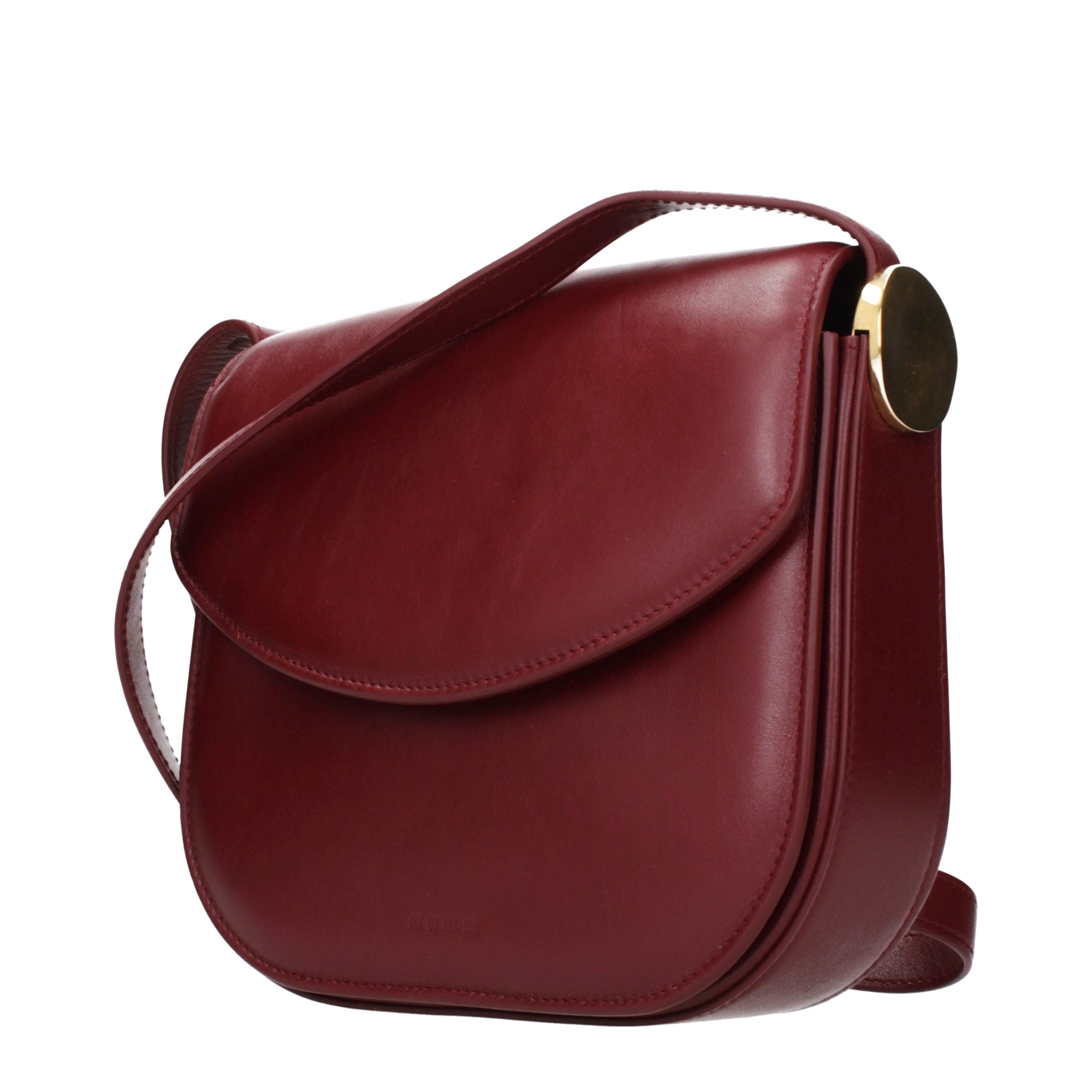 Jil Sander Rote Leder Umhängetasche-2
