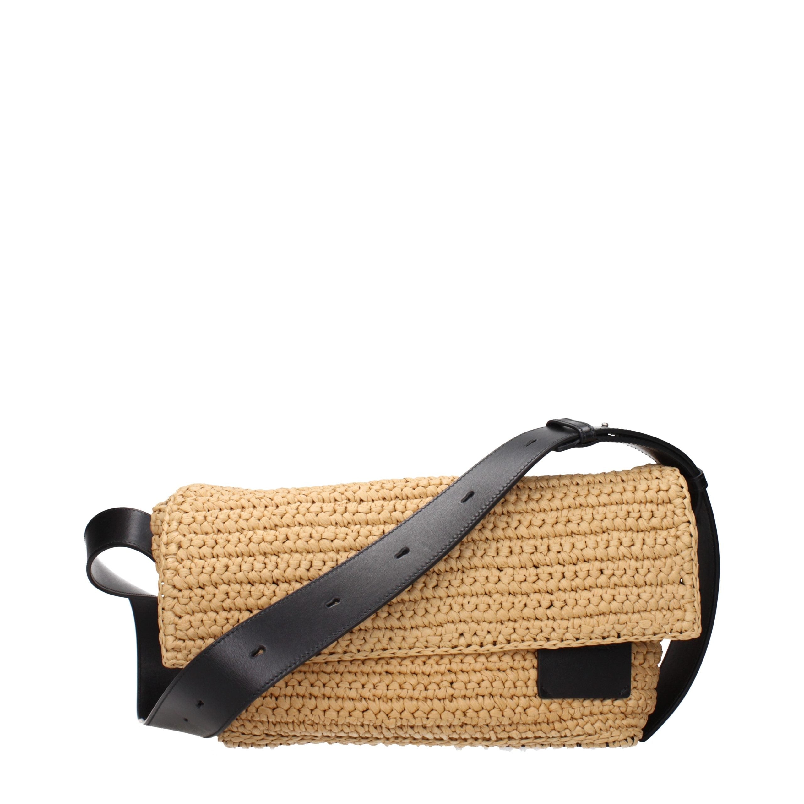 Jil Sander Beige Raffia Crossbody Bag-1
