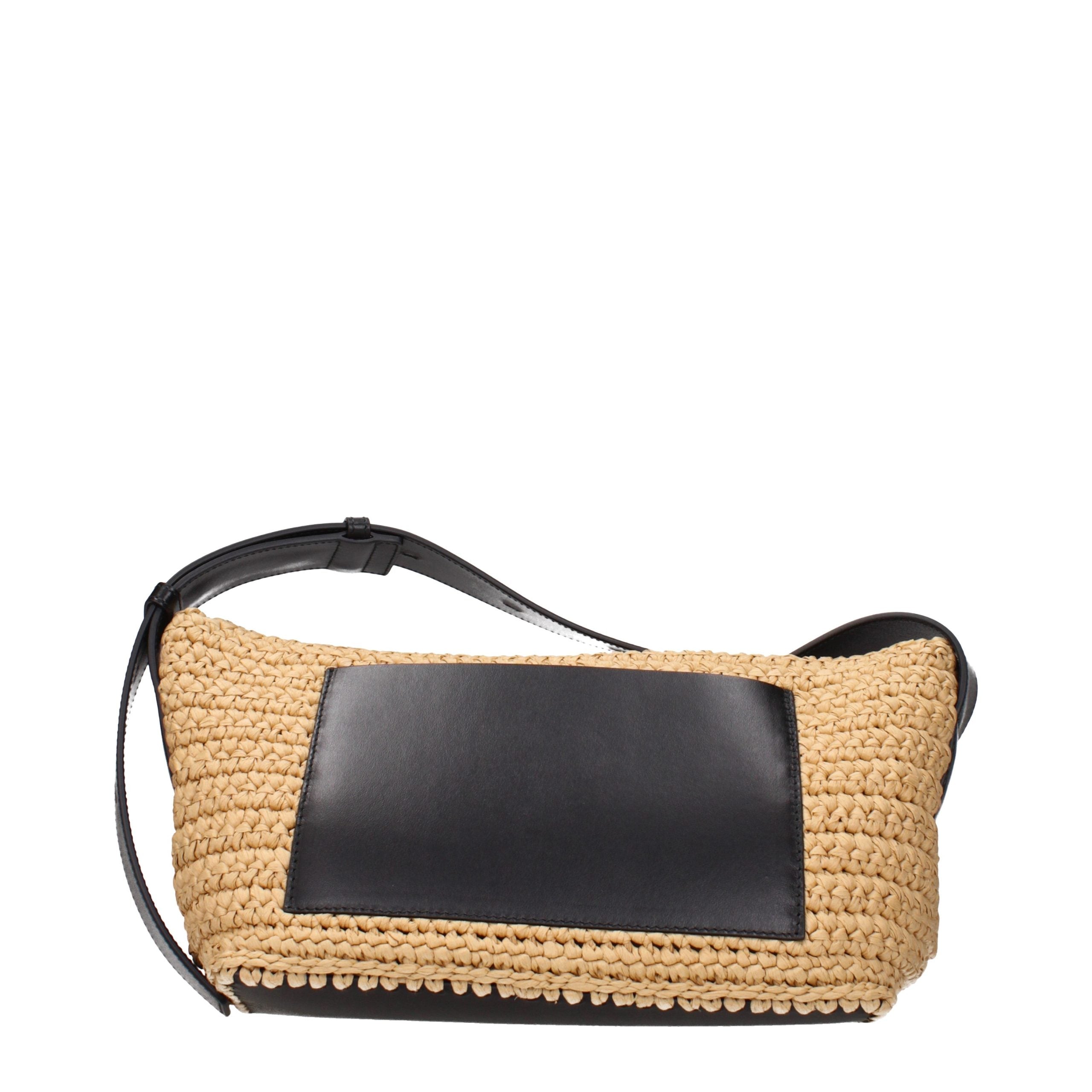 Jil Sander Beige Raffia Crossbody Bag-3