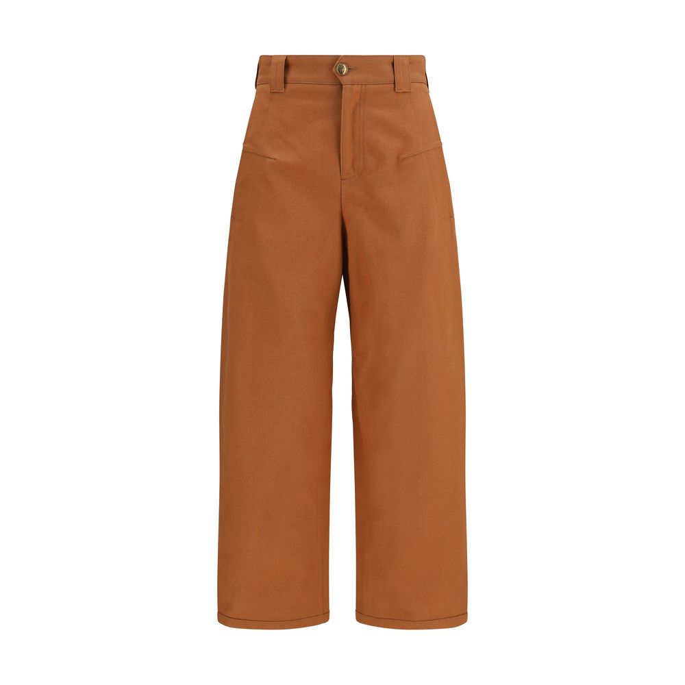 Chloé Orange Baumwollhose für die Freizeit-1