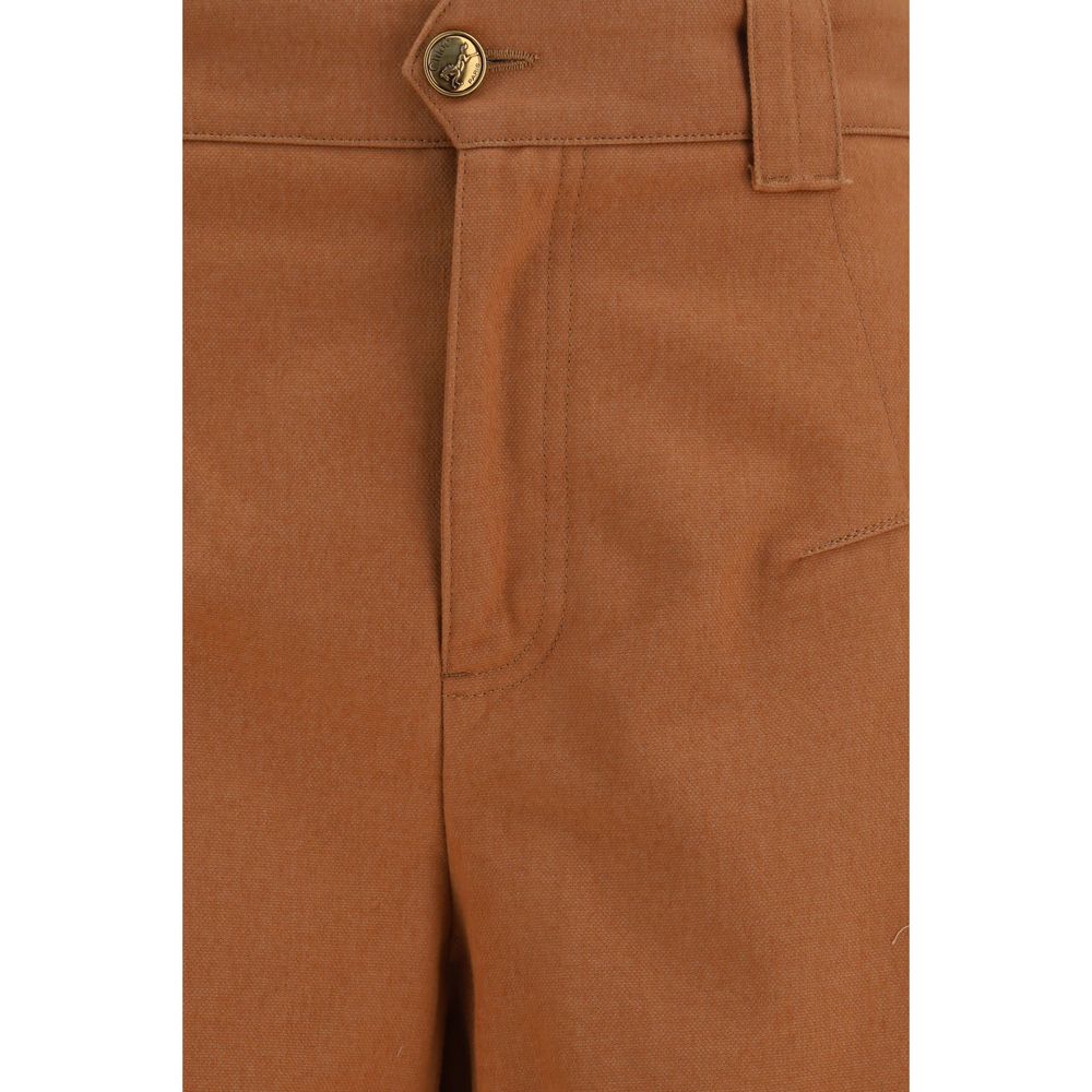 Chloé Orange Baumwollhose für die Freizeit-3