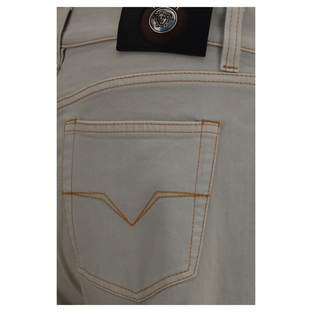 Versace Beige Baumwoll-Jeans mit schmal zulaufendem Bein-3