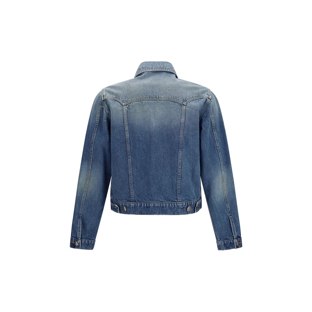 Versace Blaue Jeansjacke aus Baumwolle-2