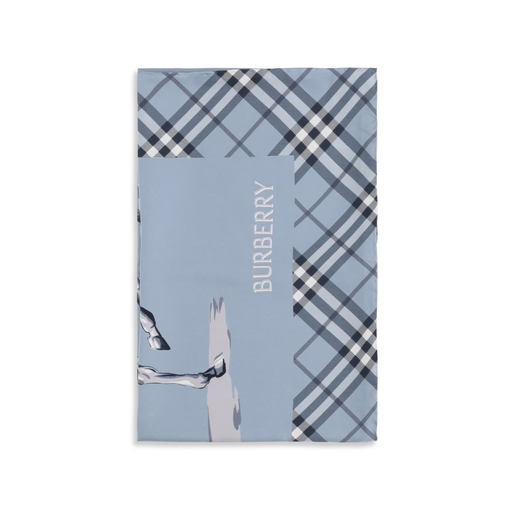 Burberry Blaues Seidenschal-1