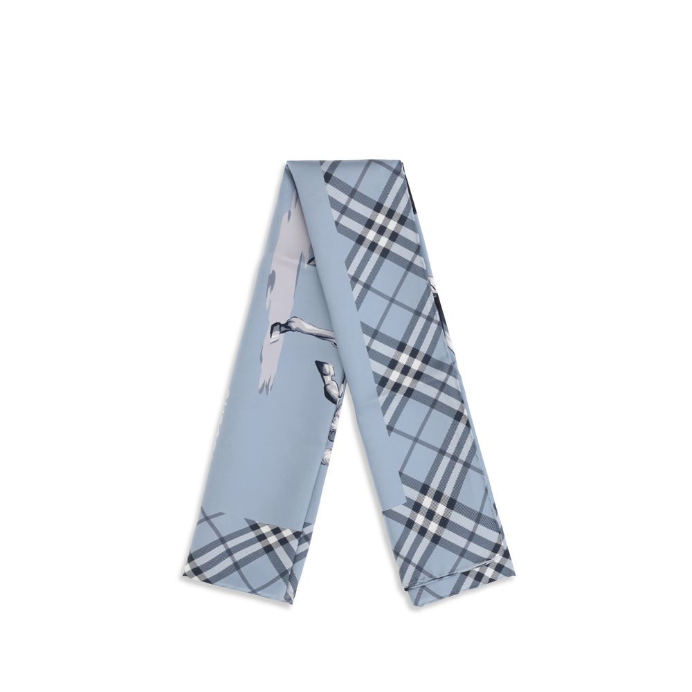 Burberry Blaues Seidenschal-2