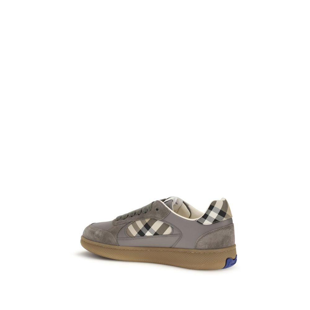 Burberry Graue Bos Taurus Kalbsleder Low-Top-Sneaker-3