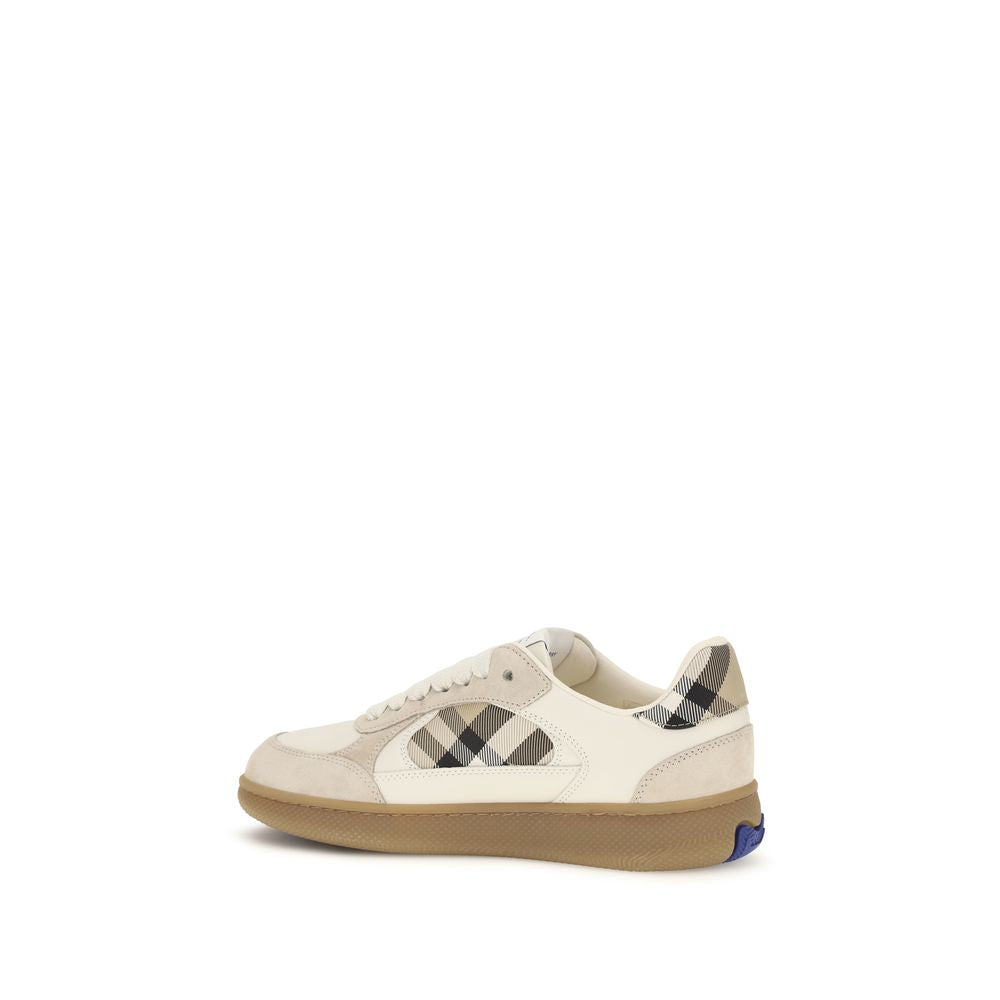 Burberry Beige Calf Leather Bos Taurus Sneakers-3