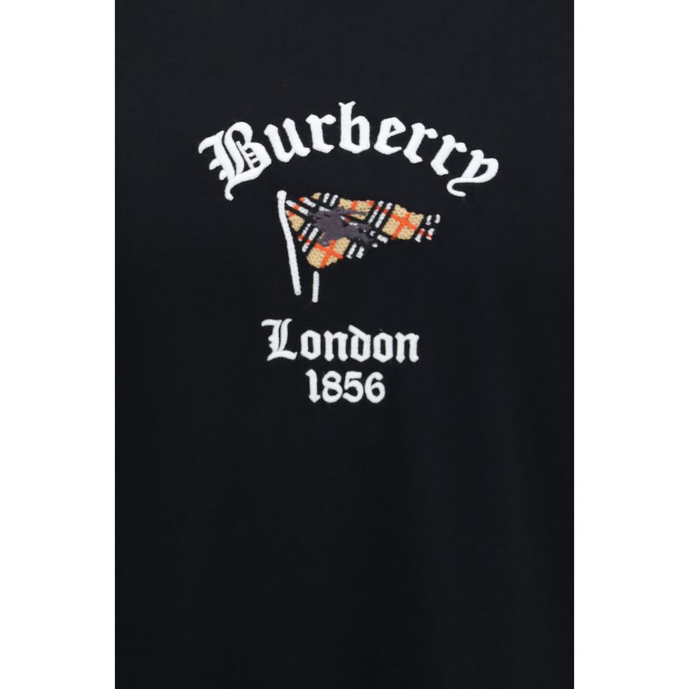 Burberry Schwarzes Baumwoll-T-Shirt-3