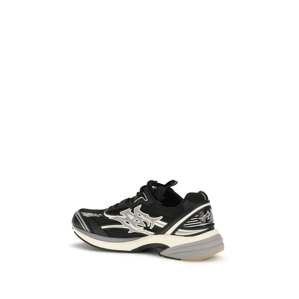 Amiri Schwarze Bos Taurus Kalbsleder Sneaker-3