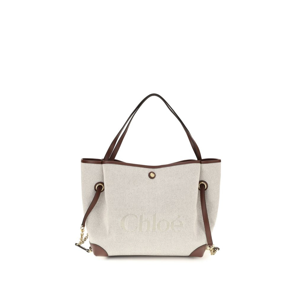 Chloé Beige Cotton Shoulder Bag-1
