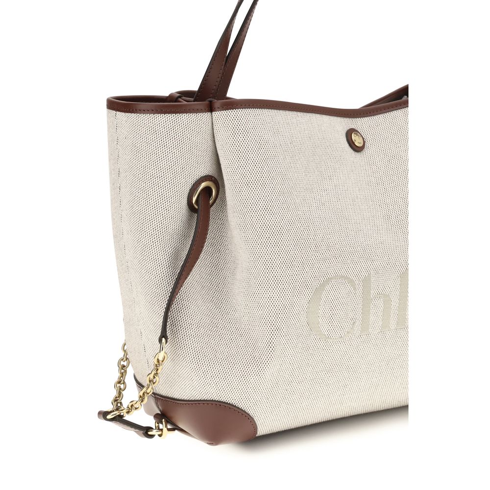 Chloé Beige Cotton Shoulder Bag-4