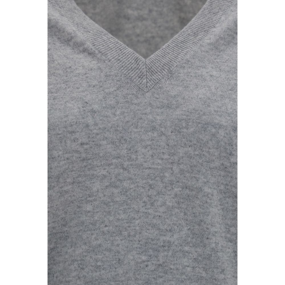 Brunello Cucinelli Grauer Kaschmirpullover-3