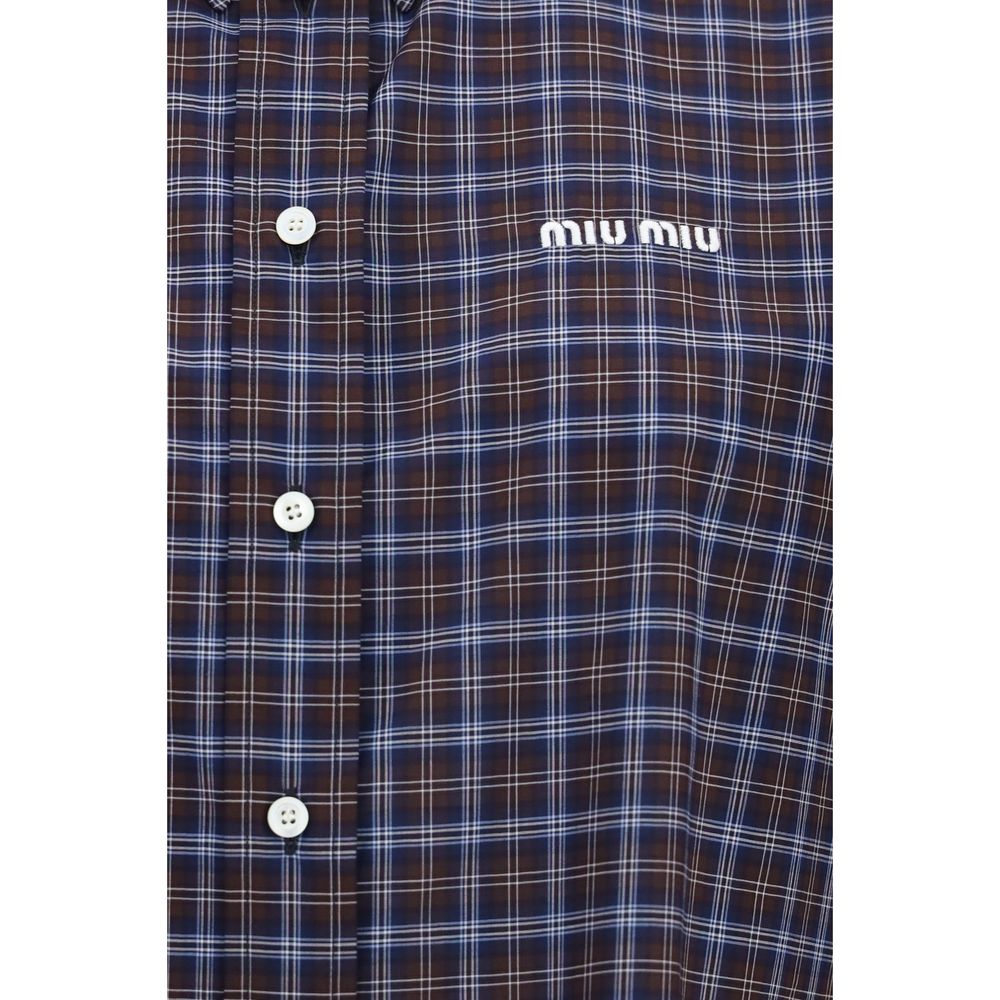 Miu Miu Mehrfarbiges Hemd aus Baumwolle mit Muster-3