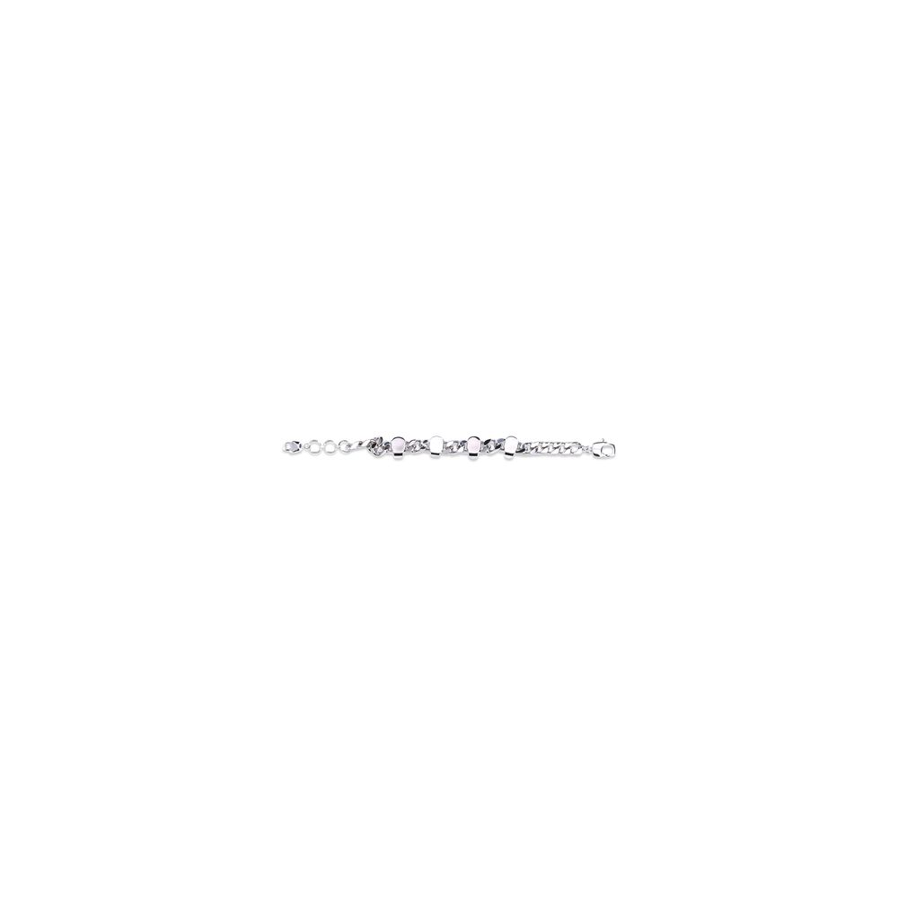 Alexander McQueen Silbernes Metallarmband-2
