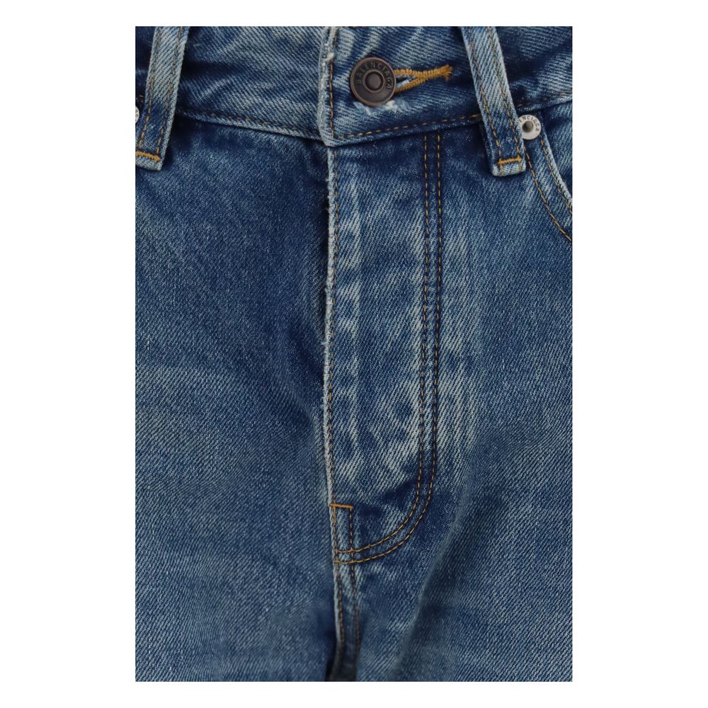 Balenciaga Blaue Jeans aus Baumwolle im geraden Schnitt-3