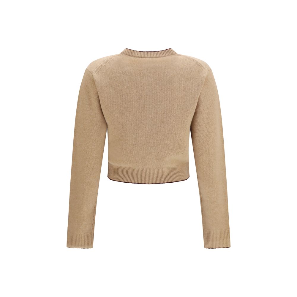 Chloé Beige Woll Cardigan Oves Aries-2
