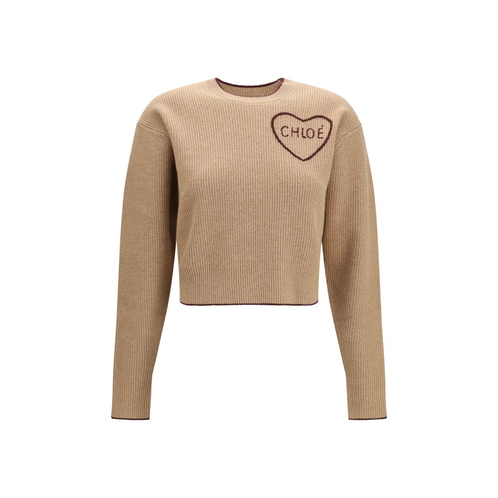 Chloé Beige Wool Oves Aries Sweatshirt-1