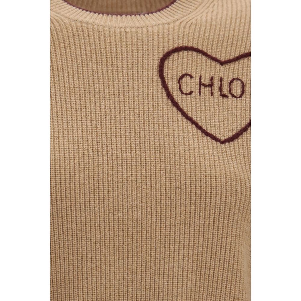Chloé Beige Wool Oves Aries Sweatshirt-3