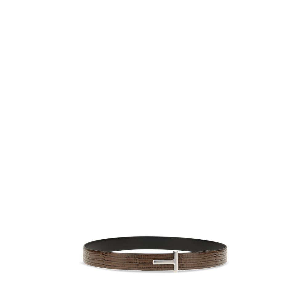 Tom Ford Brauner Kalbsleder Bos Taurus Gürtel-2