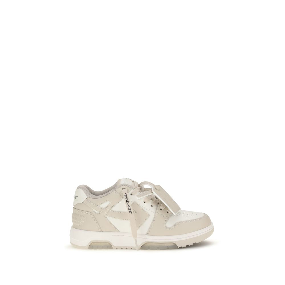 Off-White Beige Calf Leather Bos Taurus Low Top Sneakers-1