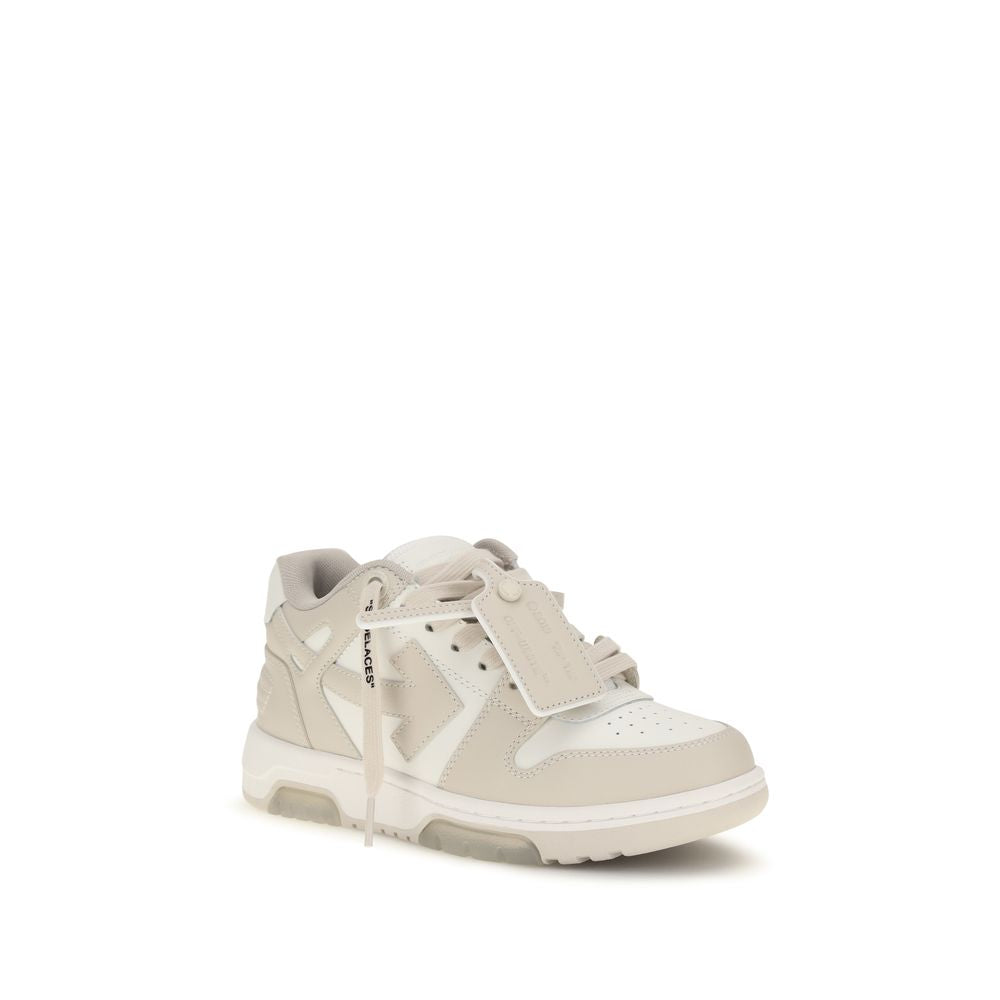 Off-White Beige Calf Leather Bos Taurus Low Top Sneakers-2