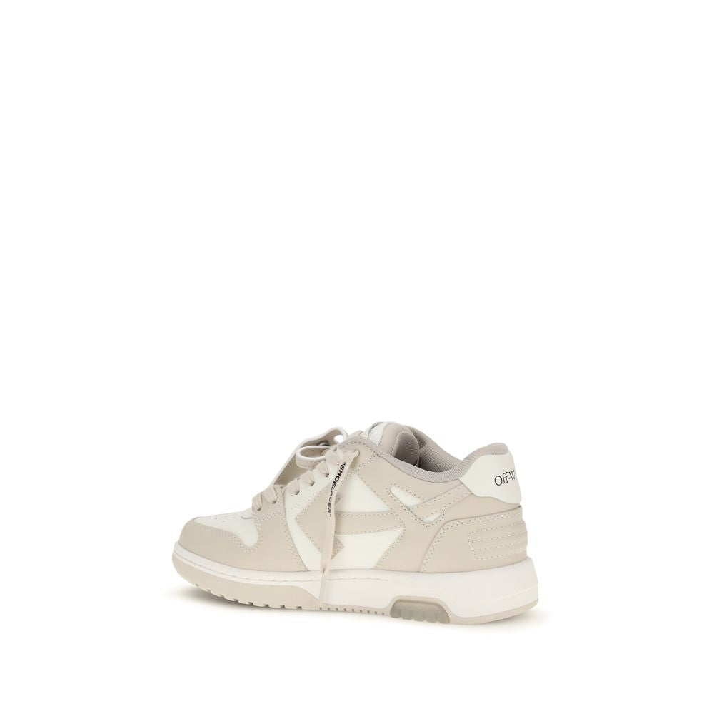 Off-White Beige Calf Leather Bos Taurus Low Top Sneakers-3