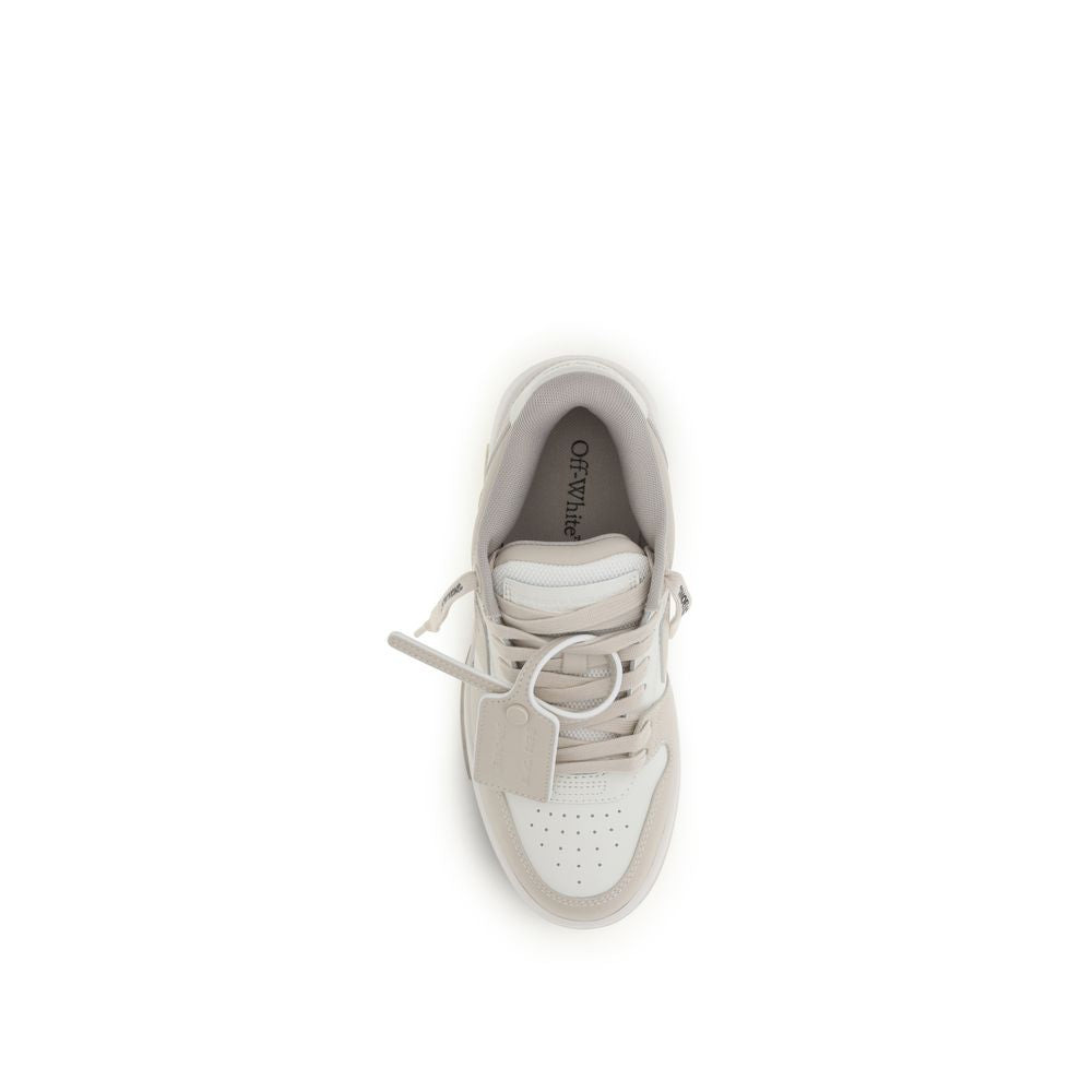Off-White Beige Calf Leather Bos Taurus Low Top Sneakers-4