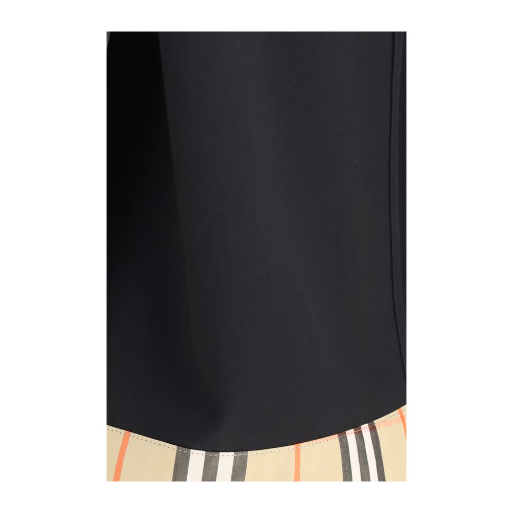 Burberry Schwarzer Oves Aries Wollrock Midi-3