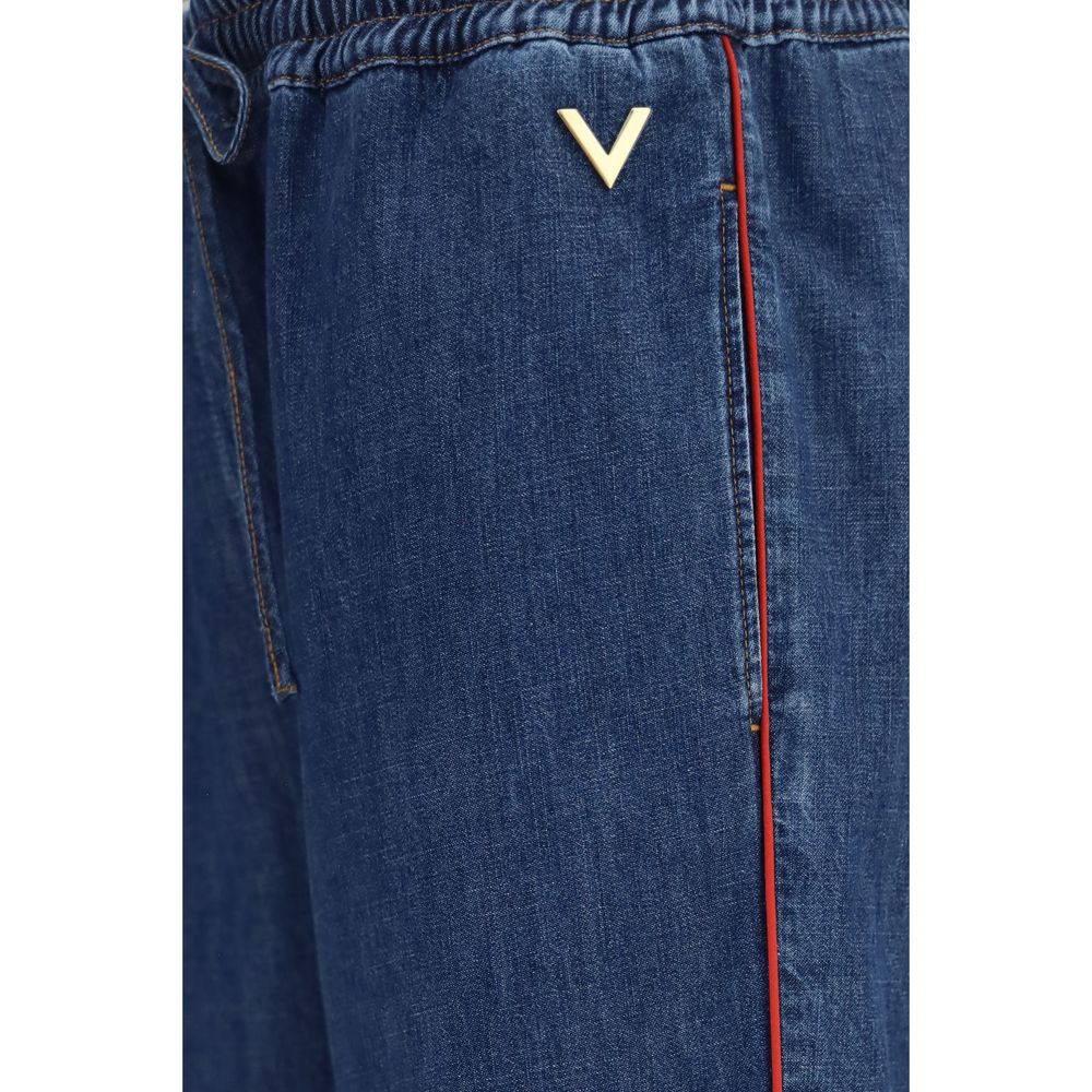 Valentino Garavani Blaue Freizeithose aus Polyester-3